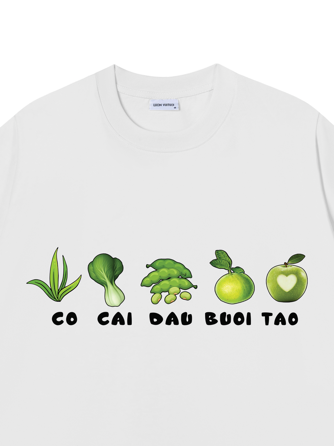Áo Thun Cỏ Cải Đậu Bưởi Táo