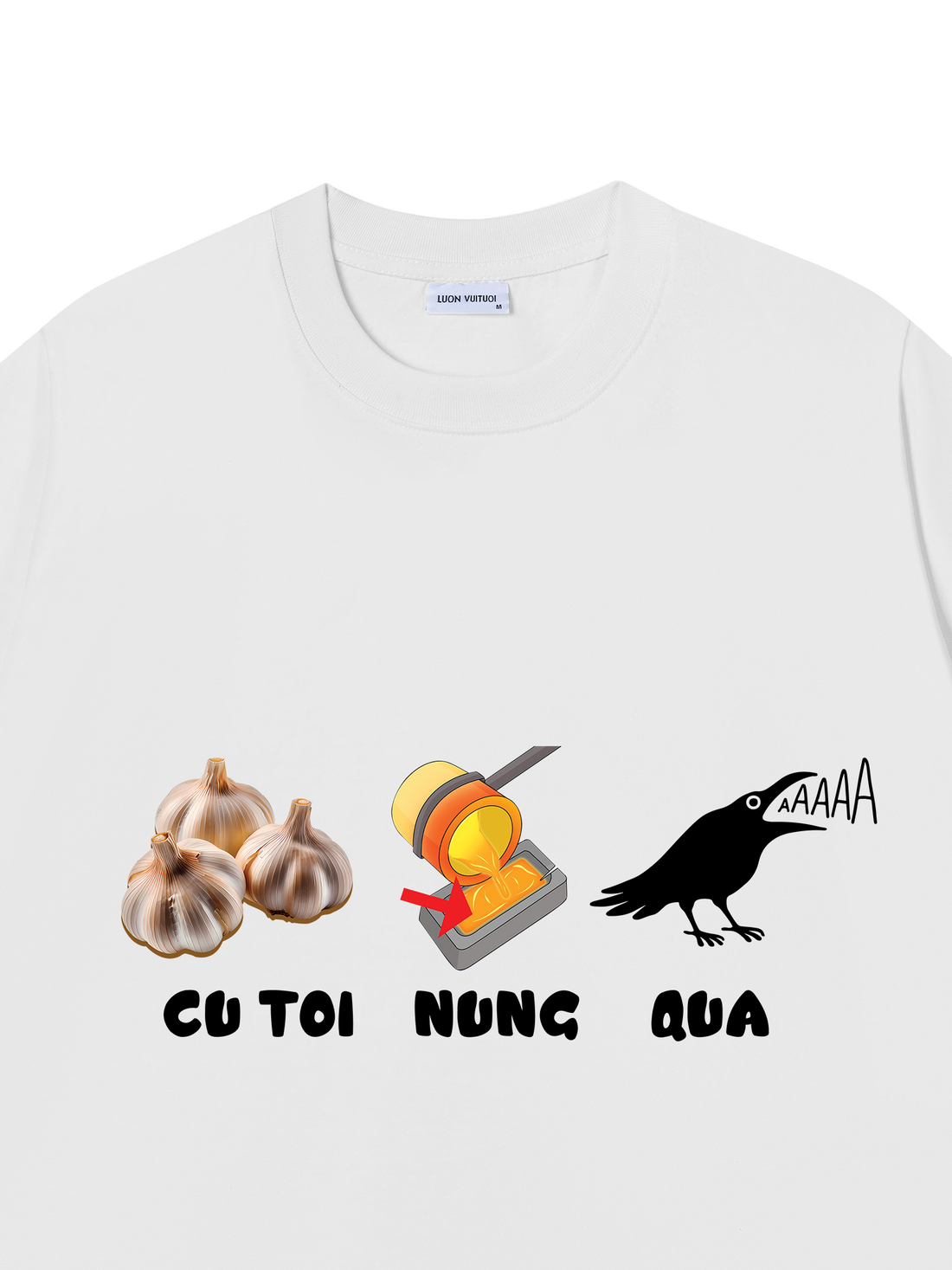 Áo Thun Củ Tỏi Nung Quạ