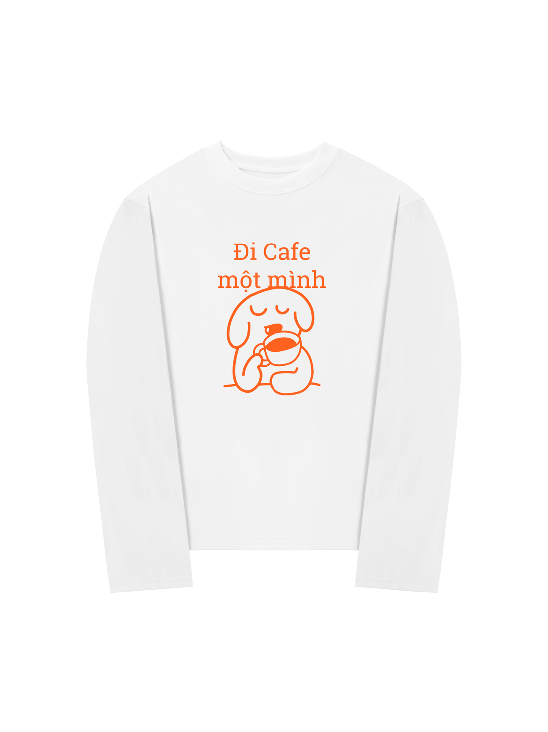 Áo Thun Dài Tay Đi Cafe Một Mình