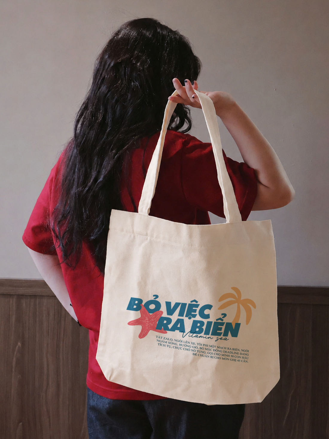 Túi Tote Bỏ Việc Ra Biển