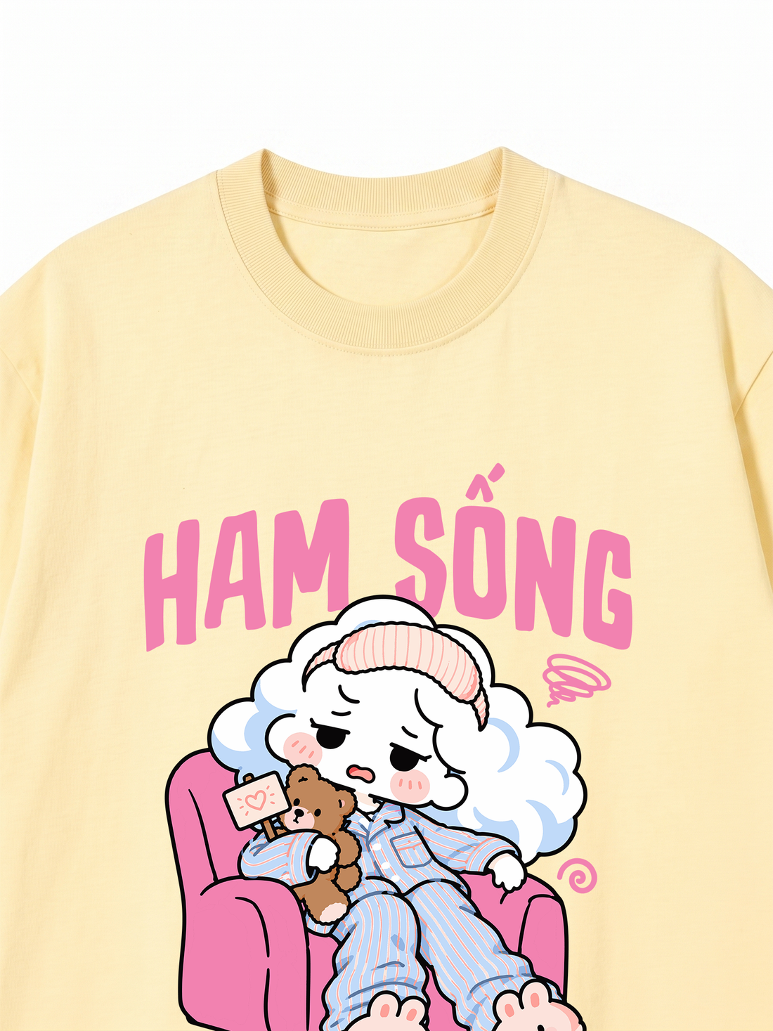 Áo Thun Ham Sống Sợ Stress-Tóc Mây